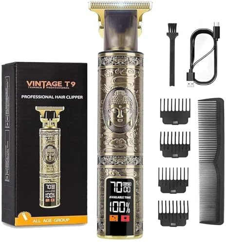 Upgraded Beard Trimmer Men Hair Clippers Trimmer with LCD Display, Professional Hair Shaver Barber Clippers Cordless Detailer Trimmer, Long-Lasting Battery Clippers for Haircuts, Gifts for Men
