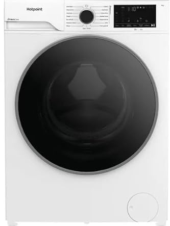 HBCA 93 CARE UK FabricCare 9kg 1400 Spin Washing Machine – White | Anti-Stain Technology, Steam Hygiene, Rapid Cycles, Energy Efficient, Quiet Motor, Large Capacity Laundry Appliance