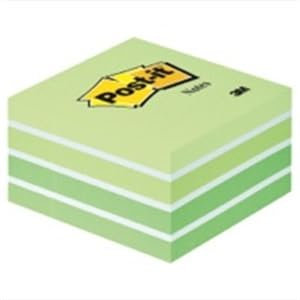 Haftnotiz-Würfel 3M Post-it 2028G, 76x76mm, 450 Blatt, grün/weiß