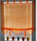 SIMPVALE Angel Bud 1 Stück Voile Raffrollo mit Schlaufen - Transparent Einfarbig Tüll Vorhänge - Römischen Vorhang für Küche, Bad und Balkon - Orange - 100x155cm