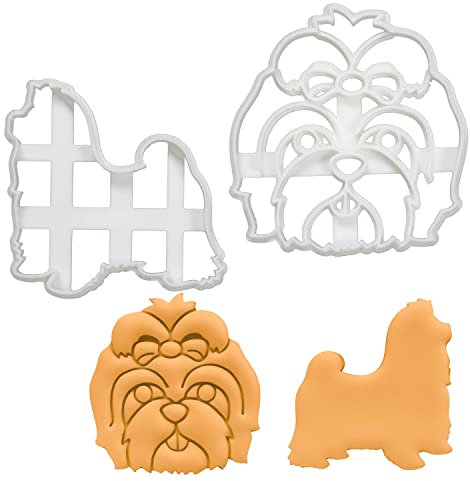 2er Set Shih Tzu Ausstechformen (Formen: Gesicht & Körper), 2 Teile, Bakerlogy