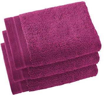 De Witte Lietaer Contessa Luxe Gästehandtücher, Baumwolle, Magenta, 40 x 60 cm, 3 Stück