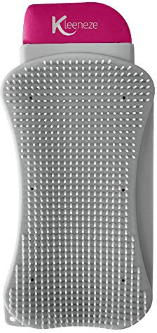 Kleeneze KL077905EU7 Silicone Sponge Cleaning Pad With Scraper, Water Resistant Dish Scourer, Reusable Non-Scratch Flexible Cleaner, 17 x 7.5 x 2.6cm, Streak Free Cleaning For Pots/Glassware/Utensils
