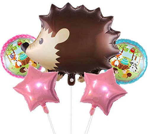 DIWULI Igel Ballon-Set - Kinder Geburtstag Zoo Wald-Freunde