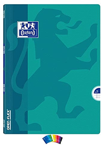 OXFORD Lot de 10 Cahiers OPENFLEX piqué 24x32cm 96 pages 90g petits carreaux Coloris aléatoire