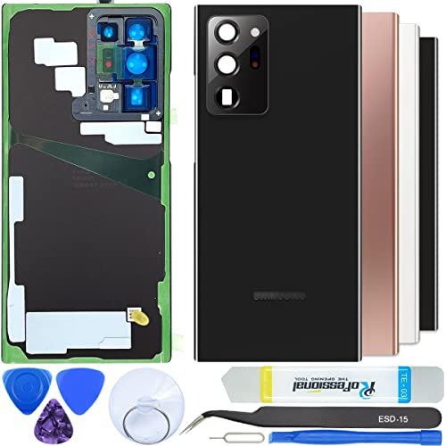iStable Akkudeckel Set für Samsung Galaxy Note 20 Ultra N986F Rückseite Glas mit Kamera Linse Deckel Backcover -Original Schwarz