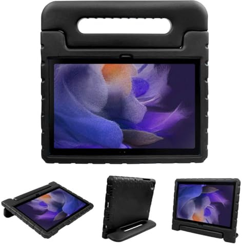 imoshion Tablet Hülle - Passend für Samsung Galaxy Tab A8 (2021/2022) - Back Cover mit Griff Kindersicherung - Schwarz