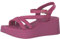 MARCO TOZZI Sandali Donna con Tacco a Zeppa con Cinturino Regolabile in Pelle, Rosa (Fuxia 1), 38 EU