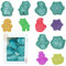Yealoo 6 Moldes para Galletas de Navidad 3D, Moldes de Plástico con Cartón