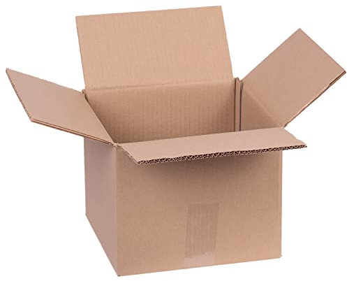 smiley pack 10 Stück Faltkartons 250 x 250 x 200 mm zweiwellig braun Versandkarton Verpackungskartons 25 x 25 x 20 cm aus Wellpappe 2 wellig Karton Pappkarton Versandbox Paket Päckchen