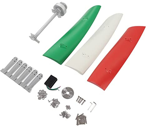 Turbina Eolica Verticale, Generatore Eolico Maglev 3 Pale in Lega di Alluminio ABS GFRP Acciaio Inossidabile per Costruzione (12V)