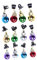 CHILDWEET 30st Gesichtsbart Dekoration Weihnachtskugel Bart Schnurrbart Weihnachtsschmuck Verzierungen Aus Bartkugeln Bunter Bartschmuck Weihnachtsbart Jingle Bell Helles Licht Requisiten