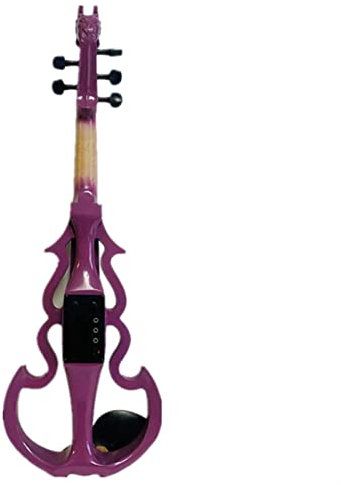 Rotolo di drago intagliato Marca Viola 5 corde 4/4 violino elettrico, legno massello