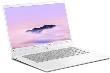 ASUS Computer portatile Chromebook Plus CX34, display da 14 (1920x1080), processore Intel® Core™ i3-1215U, 8 GB di RAM, memoria UFS 256 GB, ChromeOS, bianco, CX3402CBA-DH386-WH