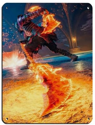 PIPIZA Vintage Metallschild Wanddekoration Kratos God of War Poster 30 x 40 cm für Wohnzimmer, Schlafzimmer, Esszimmer, Küche, Büro, Bar, Café