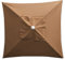 Housse carrée de rechange pour parasol de patio 1,6 x 1,6 m, auvent à 4 baleines, imperméable, tissu pour parasol de jardin (café)