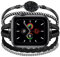 Bracelet Boho perlé pour Apple Watch, compatible avec les séries 9 8 7 SE 6/5/4, bracelet de montre en cuir multicouche fait à la main pour iWatch 3/2/1 (38mm/40mm/41mm, Black)