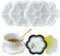 Midnadiy Lot de 4 moules en résine - Moules en Silicone durables pour résine époxy, jesmonite terrazzo, béton, plâtre (Plateau à Fleurs)