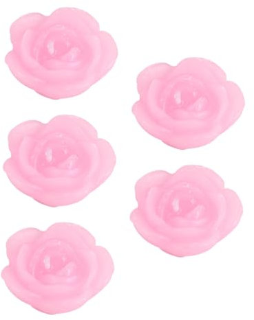 Alipis Candele Galleggianti Rosa 5 Pezzi Candele Decorativa in Paraffina Per Decorazioni Romantiche in Piscina e Speciali