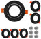 JOYINLED Einbaustrahler - 6er Set - rund schwenkbar Alu schwarz, Einbaurahmen Lochdurchmesser 65mm, Decken Spot inkl. GU5.3 Fassung für LED/Halogen