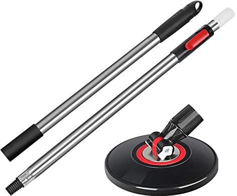 mocio bagnato e asciutto Spin Mop Manico in acciaio inossidabile resistente, testa del mocio in microfibra per rotazione a 360º Magic Spin Mop Altezza regolabile per la pulizia del mocio (Colore: