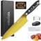 MOSFiATA 8 Chef Knife, Sharp Professional Kitchen Knife High Carbon German EN1.4116 Stainless Steel Cooking Knife, Chopping Knife Kitchen Knives Titanium Gold with Ergonomic Handle, Gift Box