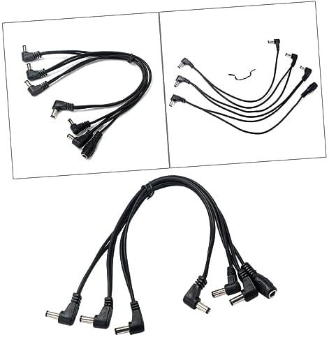 ifundom 6-way Guitar Effect Pedal Power Supply Splitter Parallel Dc Cord Daisy Chain Cable Black Cord for Electric Guitar