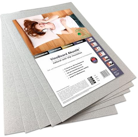 uficell® Vinoboard Acoustic Vinyl Impact Sound Insulation for Vinyl / LVT Design Floors with Non-Slip Effect 1.8 mm Thick - The Ideal Underlay for Vinyl/LVT Click Floors (3 Packages - 21 m²)