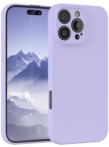 EAZY CASE - Silikonhülle für iPhone 16 Pro Max Hülle Silikon Case Lila weich stoßfeste Handyhülle Schutzhülle mit Kameraschutz Dünn Premium Schutz Cover TPU Phone Bumper in Pastell Lavendel Blau Matt