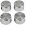 HpLive Pack of 4 Gas Hob Knobs 6 mm, Zinc Alloy Round Gas Hob Handle Kitchen Accessories for Gas Stove or Oven, Silver