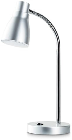 KHG LED-Tischleuchte mit flexiblem Arm Kunststoff Gestell 3000 K 200 lm 4,2 W runder Leuchtenfuß Kippschalter