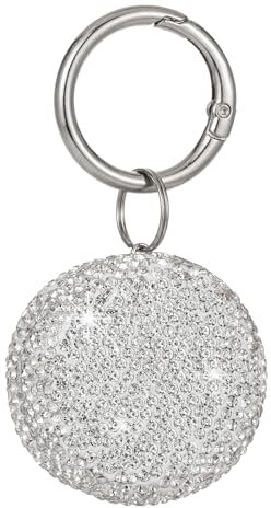 EveryBling Keychian Pill Holder Round Pill Organizer Key Chain Tiny Pill Case Portable Small Medicine Container for Ring Earplugs Coin (Silver)