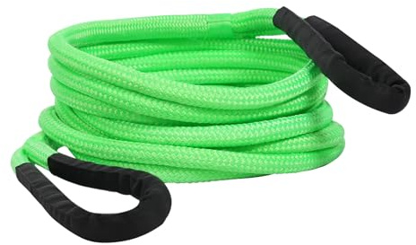 Kinetic 15100IBS Corde de remorquage avec sac à main, 6,1 m – Sangle de remorquage tout-terrain robuste pour remorquage de bateaux, VTT, UTV, tracteurs, VUS, camions (vert)