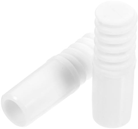 ZUNOXAZ 2pcs White American Threaded Tip Replacement Threaded End Adapter for 19mm Metal Broom and Mop Handles, Compatible Extension Pole Connector for Household Cleaning Tools