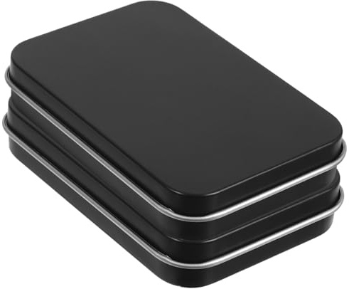 Warmhm 2 Stück Tragbare Zahnseide Etuis Klein Metall mit Deckel Wiederverwendbar für Reise Outdoor Mundhygiene