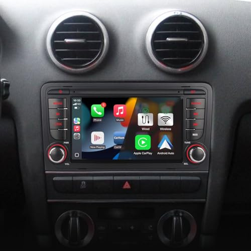 Autoradio für Audi A3 S3 RS3 2003-2012 Stereo Wireless CarPlay/Android Auto Bluetooth RDS