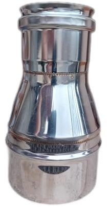 Riduzione Aumento Canna Fumaria Inox Varie Misure (FEMMINA 80 X MASCHIO 100)