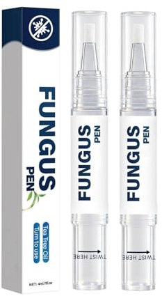 2PCS Nail Fungus Pen with Tea Tree Oil | Nail Repair Pen, For Discoloured & Thickened Toenails, Restores Brittle & Yellow Fingernails, Precision Brush Applicator