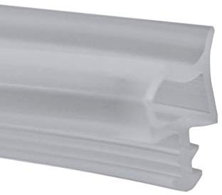 SN Türdichtung Zimmertürdichtung mit Anschlag-Nase, Transparent/klar (je 10 Meter)