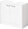 AVANTI TRENDSTORE - Smali - Sottolavabo con 2 Ante a Battente in Legno Laminato di Colore Bianco, Dimensioni: Lap 63x55x29 cm
