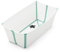 Stokke Flexi Bath, Blanco Agua - Bañera plegable para bebé - Ligera, duradera y fácil de guardar - Práctica para usar en casa o de viaje - Para recién nacidos y bebés