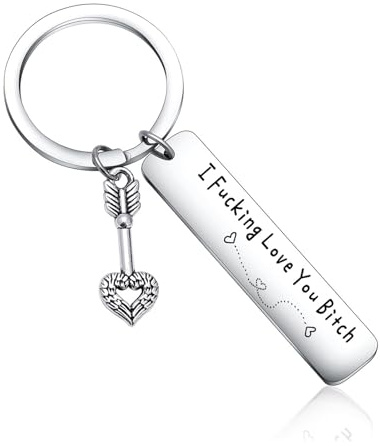 Girlfriend Wife Jewelry I Fucking Love You Bitch Bestie Girls Gift Best Friend Keychain