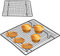 Rejillas de enfriamiento de acero inoxidable para hornear Bandeja antiadherente resistente para cocinar para asar Bandeja segura para horno para asar