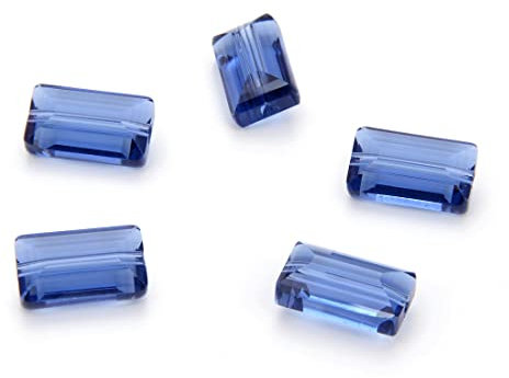 25pcs Adabele Austrian 14mm Mini Rectangle Crystal Beads Dark Indigo Compatible with Swarovski Crystals Preciosa 5055 SSRT1420