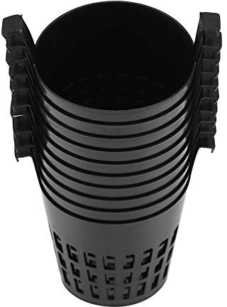 ViaGasaFamido Pack of 10 Plant Baskets Set, Heavy Duty Round Hanging Garden Planting Mesh Net Pot with Hooks for Orchids, Aquaponics, Aquaculture, Hydroponics, Lightweight, Breathable