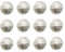30 Stück Vintage Antik Metall Blazer Knöpfe mit Schaft äntel Knöpfe Jacke Knöpfe Hemd Anzug Hosen Knöpfe Runde Knöpfe für DIY Handwerk 25 mm (Silber)