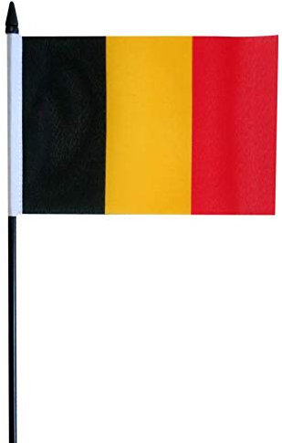 FlagSuperstore - Bandiera Belgio, misura piccola, 15,2 x 10,2 cm