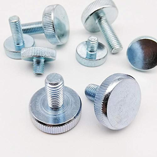 1/5pcs M3 M4 M5 M6 M8 M10 DIN653 GB835 Knurl Flat Head Hand Tighten Thumb Screw Curtain Wall Glass Thumbscrew Adjust Toolless,5mm,5pcs M3