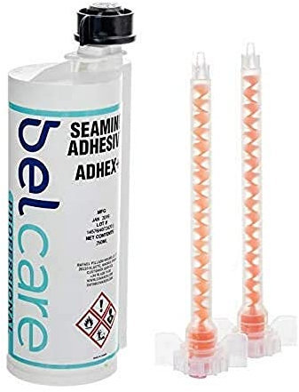 BELCARE - Adhésif joints invisibles pour carrelage Adhex+ + + 2 gouttières (Beige)