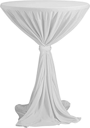 BATANIA 3er Set Stehtischhussen, Tischhusse, Husse, Stehtischbezug | Ø 80-90 cm, Höhe 110-120 cm